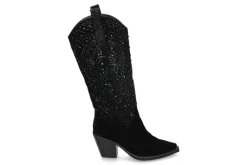 Damen Alma en pena Cowboy Boots CROSTA BLACK STRASS- schwarz