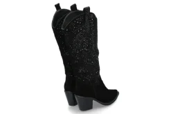Damen Alma en pena Cowboy Boots CROSTA BLACK STRASS- schwarz