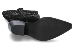Damen Alma en pena Cowboy Boots CROSTA BLACK STRASS- schwarz