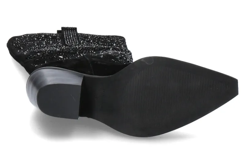 Damen Alma en pena Cowboy Boots CROSTA BLACK STRASS- schwarz