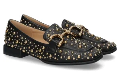Damen Alma en pena Loafer 175 BLACK GOLDEN DOTS- schwarz/ gold