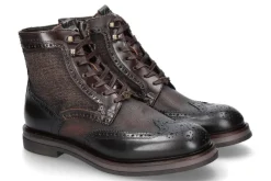 Herren Ambitious Reißverschlussstiefelette 12432 LEATHER TEXTILE- braun