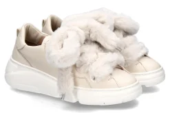 Damen AGL Attilio Giusti Leombruni Sneaker gefüttert BUBBLE FUR- gesso/elfenbein