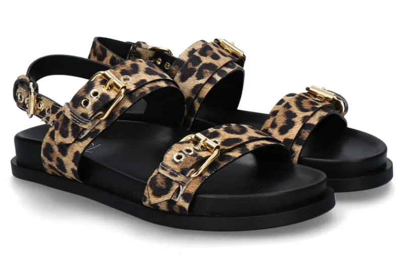 Damen AGL Attilio Giusti Leombruni Sandale CRISTINA- cocoa/leopard