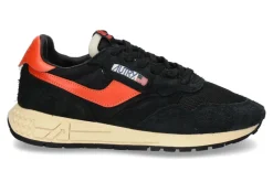 Herren Autry Herren- Sneaker REELWIND SUEDE NYLON- black/orange