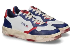 Herren Autry Herren- Sneaker SUPER VINTAGE LEATHER NF04- blau/weiss/rot