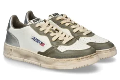 Herren Autry Herren- Sneaker SUPER VINTAGE LEATHER- weiss/grün/silber