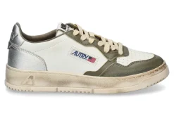 Herren Autry Herren- Sneaker SUPER VINTAGE LEATHER- weiss/grün/silber
