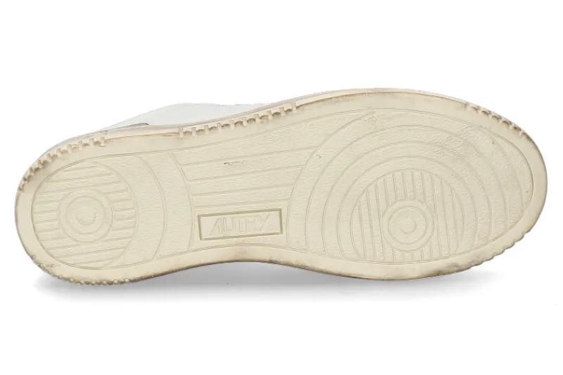 Herren Autry Herren- Sneaker SUPER VINTAGE LEATHER- weiss/grün/silber