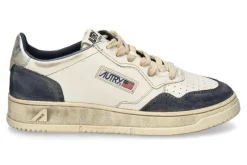 Herren Autry Herren- Sneaker SUPER VINTAGE LEATHER SUEDE- blau/silber