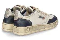 Herren Autry Herren- Sneaker SUPER VINTAGE LEATHER SUEDE- blau/silber