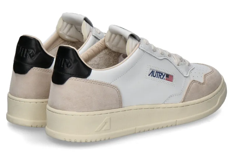 Herren Autry Herren-Sneaker MEDALIST LEATHER SUEDE LS21- white/black