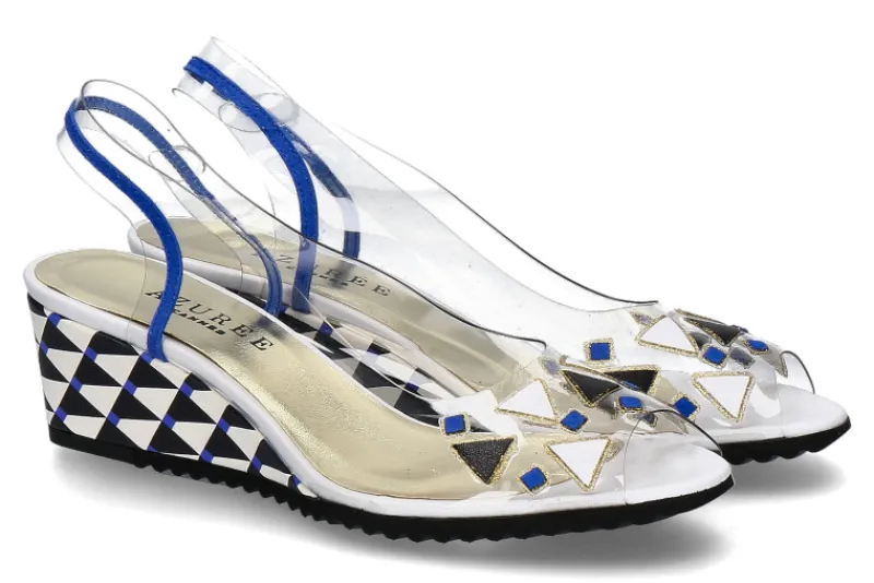 Damen Azurée Cannes Azuree Cannes Keilsandale MOTI COMPO BLEUE