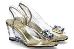 Damen Azurée Cannes Azuree Cannes Keilsandale MADRO METIS PLATINE BIJOU CRISTAL