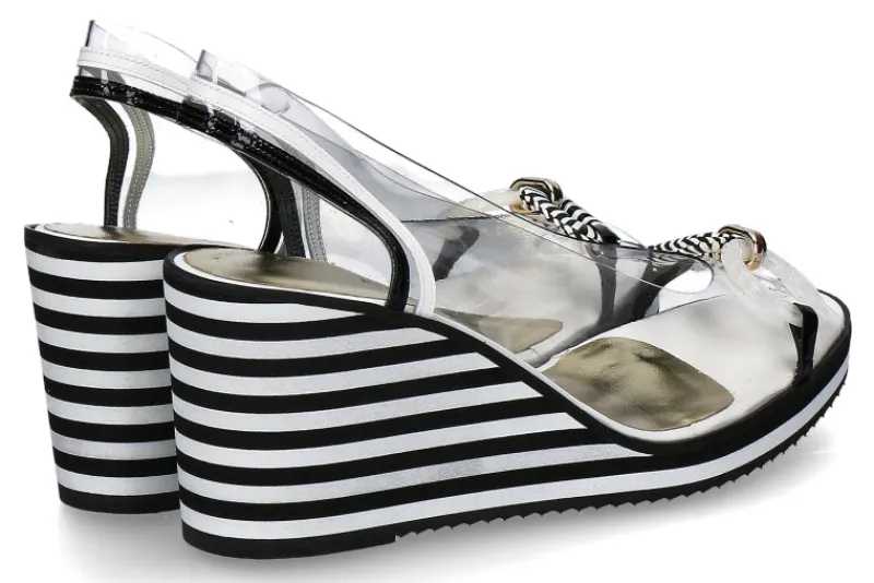 Damen Azurée Cannes Azuree Cannes Plateausandale MOLIA 8ANB COMPO- noir/blanc