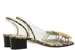 Damen Azurée Cannes Azuree Cannes Sandale MARANI LEOPOL MOTIF ORANGE