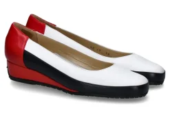Damen Bagnoli Slipper 6060 NAPPA- weiss/ blau/ rot