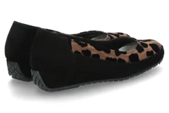 Damen Bagnoli Slipper CAMOSCIO- nero/leopard