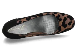Damen Bagnoli Slipper CAMOSCIO- nero/leopard