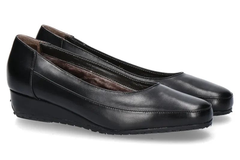 Damen Bagnoli Slipper gefüttert NAPPA NERO