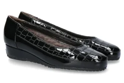 Damen Bagnoli Slipper gefüttert VERNICE NERO COCCO AGNELLO