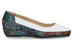 Damen Bagnoli Slipper NAPPA VELOURS- weiss/ blau/ multicolor