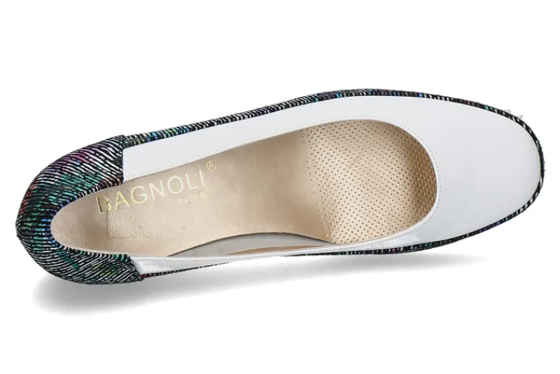 Damen Bagnoli Slipper NAPPA VELOURS- weiss/ blau/ multicolor