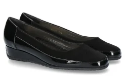 Damen Bagnoli Slipper VERNICE NERO CAMOSCIO NERO (35)