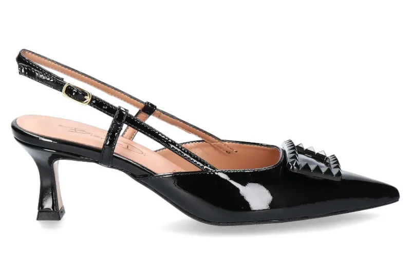 Damen Bianca Di Slingpumps VERNICE NERO CUOIO