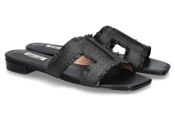 Damen Bibi Lou Pantolette DAHLIA  Bast schwarz