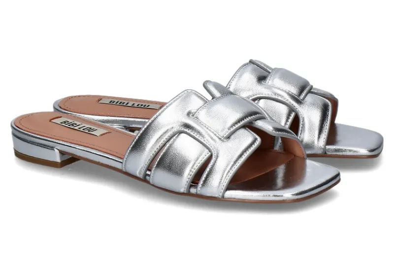 Damen Bibi Lou Pantolette HOLLY Nappa silber