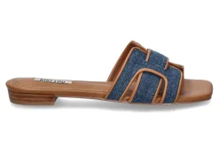 Damen Bibi Lou Pantolette HOLLY jeans tan