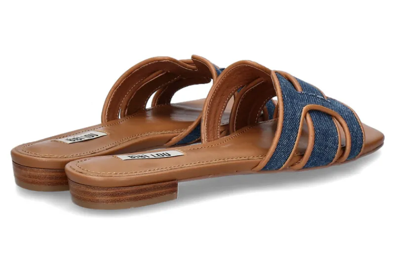 Damen Bibi Lou Pantolette HOLLY jeans tan