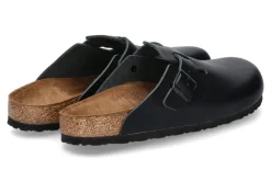 Herren Birkenstock Clogs BOSTON SCHMAL NATURLEDER BLACK (45)