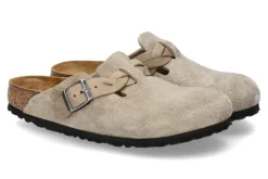 Damen Birkenstock Clogs BOSTON SCHMAL BRAIDED- taupe