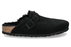Damen Birkenstock Clogs gefüttert BOSTON SCHMAL SHEARLING BLACK