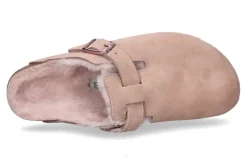 Damen Birkenstock Clogs gefüttert BOSTON SCHMAL SHEARLING LIGHT ROSE
