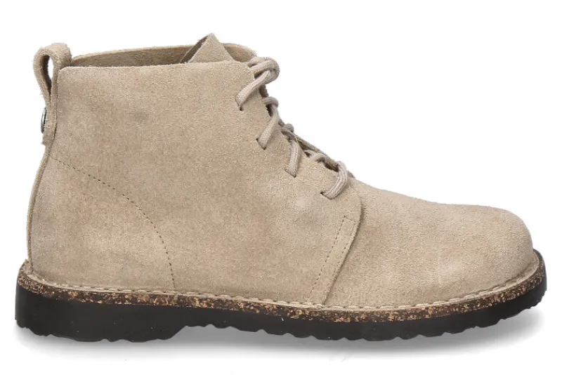 Damen Birkenstock Damen- Stiefelette UPPSALA MID VELOURSLEDER- taupe