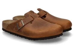 Herren Birkenstock Herren- Clogs BOSTON BS NATURLEDER GEÖLT- cognac
