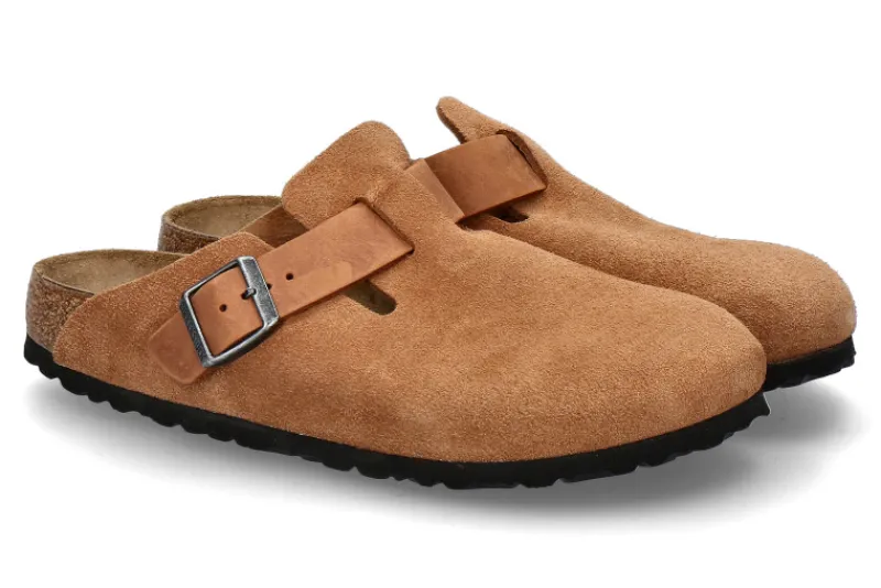 Herren Birkenstock Herren- Clogs BOSTON BS MISCHLEDER- cognac