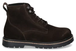 Herren Birkenstock Herren- Stiefelette HIGHWOD LACE MID VELOURSLEDER- mocca/braun