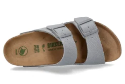 Damen Birkenstock Pantolette ARIZONA SCHMAL SUEDE- stone/ grau