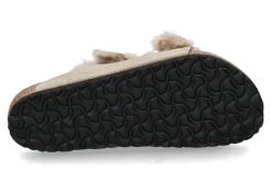 Damen Birkenstock Pantolette ARIZONA SHEARLING NORMAL velourleder- taupe