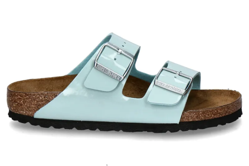 Damen Birkenstock Pantolette ARIZONA SCHMAL PATENT- surf green