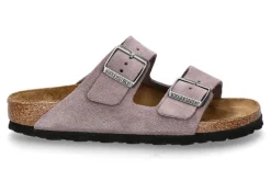 Damen Birkenstock Pantolette ARIZONA SCHMAL VELOURS- faded purple/ lila