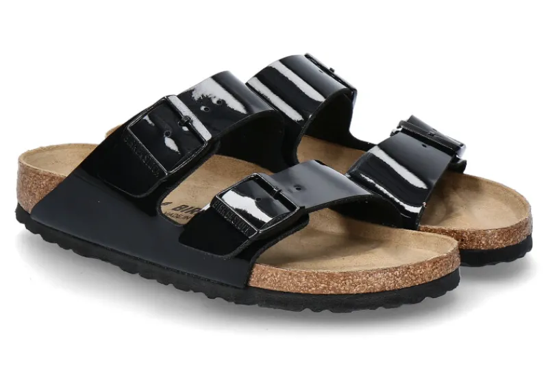 Damen Birkenstock Pantolette ARIZONA BIRKO-FLOR NORMAL- black patent