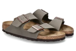 Herren Birkenstock Pantolette ARIZONA SCHMAL BS- stone/ grün