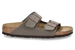 Herren Birkenstock Pantolette ARIZONA SCHMAL BS- stone/ grün