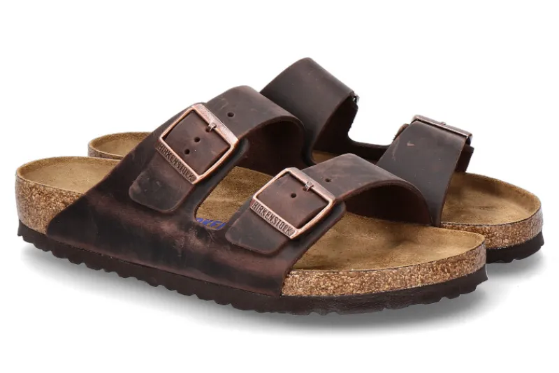 Herren Birkenstock Pantolette ARIZONA NORMAL FETTLEDER HABANA (43)