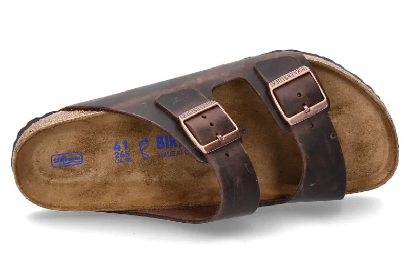 Herren Birkenstock Pantolette ARIZONA NORMAL FETTLEDER HABANA (43)